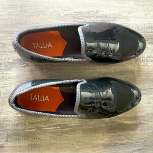 Tallia Enrico Patent Vegan Leather Slip On Loafers NEW